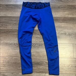 Nike Pro Men’s Royal Blue Leggings, size Large.